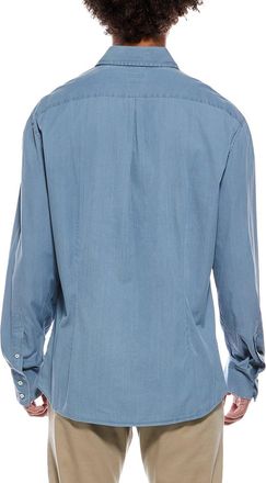 Brunello Cucinelli Light Denim Cotton Shirt - Light Blue