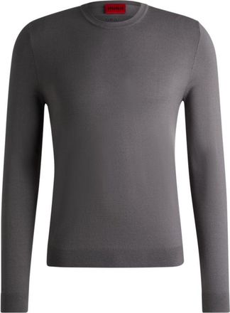 HUGO BOSS Slim-fit sweater with crew neck in soft yarns