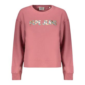 Pepe Jeans London Celeste Long-Sleeved Sweatshirt - Dames - Sweatshirts - Roze - XL - Katoen - Hoodies & sweatvesten