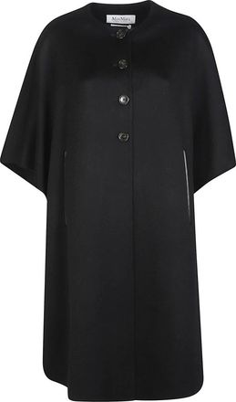 Max Mara Moriana Lange Cape - Dames - Ponchos - Zwart - S/M - Jassen