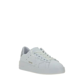 Golden Goose Womens White Calf Leather Bos Taurus Platform Sneakers