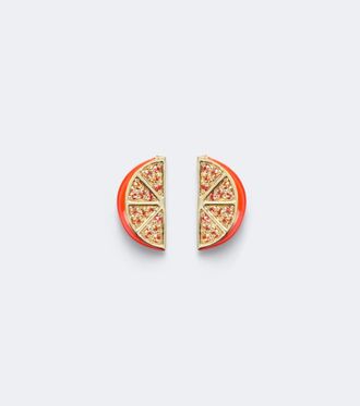 Sydney Evan Pendientes Orange de oro de 14 ct con zafiros