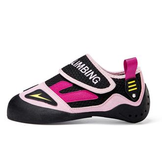 Generic Mens Rock Climbing Shoe for Sport Bouldering - Stylish Anti-Slip Durable Climbing Training Shoes for Men Women (Pink,6.5)