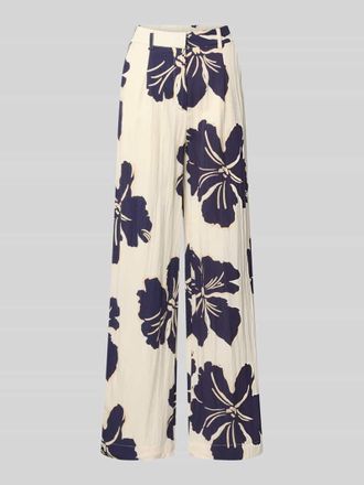 Mango Stoffhose im Allover-Look Modell DOTTER in Marine, Gr&ouml;&szlig;e 36