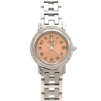 Herm&egrave;s Pre-owned Vintage Polshorloge - Dames - Vintage Horloges - Roze - ONE Size - Vintage