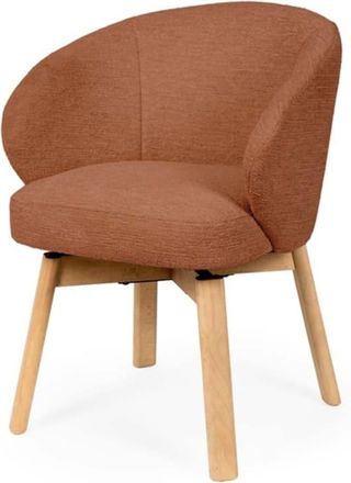 Koketto Home Silla giratoria de estilo n&oacute;rdico y en color terracota
