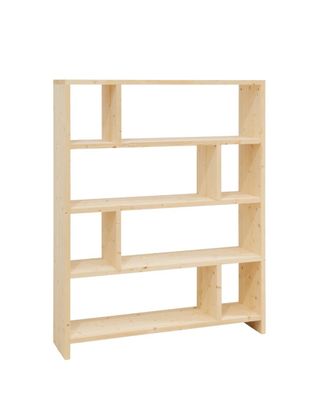 Deco Wood Estanteria de madera de abeto beige 180x140cm