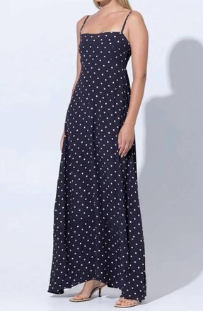 Lusana Alison Maxi Dress In Polka Dot Spot