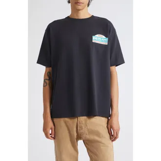 Rhude Tripoli Rally Team Cotton Graphic T-Shirt in Vintage Black/yellow at Nordstrom, Size Xx-Large