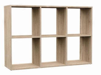 OEM Estanter&iacute;a Sonoma Oak De 2x3 Compartimentos Para Libros Y Juguetes: Universal, Funcional, Ideal Para La Habitaci&oacute;n De Un Ni&ntilde;o O El Sal&oacute;n