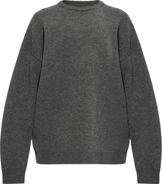 Balenciaga Wool Crewneck Sweater - Heren - Ronde hals truien - Grijs - M - Wol - Truien & Vesten