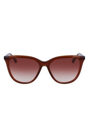 Longchamp Le Pliage 56mm Gradient Tea Cup Sunglasses in Brown at Nordstrom Rack