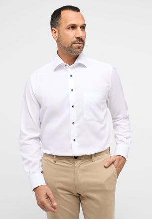 Eterna Langarmhemd ETERNA COMFORT FIT, Herren, Gr. 42, Normalgr&ouml;ssen, wei&szlig;, 100% cotton, normal, Manschette, Hemden Langarmhemd, NON IRON (b&uuml;gelfrei)
