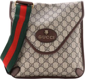Gucci Brown Gg Coated Canvas Neo Vintage Envelope Messenger Medium (Authentic Pre-Loved)
