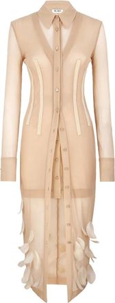 The Attico Jurk met lange mouwen - Beige