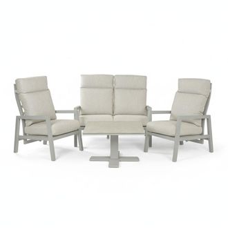 ED&Egrave;N JARD&Iacute; Conjunto relax exterior con sillones reclinables Gris