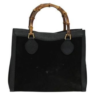 Gucci Pre-owned Suede gucci-bags - Dames - Pre-owned - Zwart - Maat: ONE Size Su&egrave;de