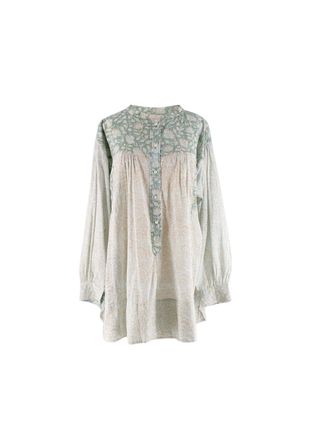 Hannah Collection Green Floral Cotton Shirt Dress