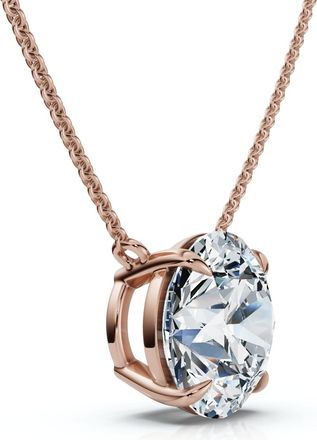 Pompeii3 Certified 2Ct Diamond Solitaire Pendant 14k Gold 18 Necklace Lab Grown