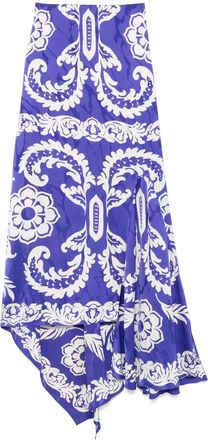 Etro Gonna midi asimmetrica - Blu