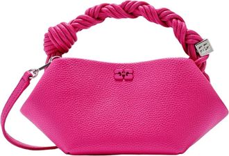 Ganni Handbags, female, Pink, Size: ONE SIZE Bou Bag Mini Grained