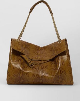 Orciani venus shoulder bag chain strap snake print