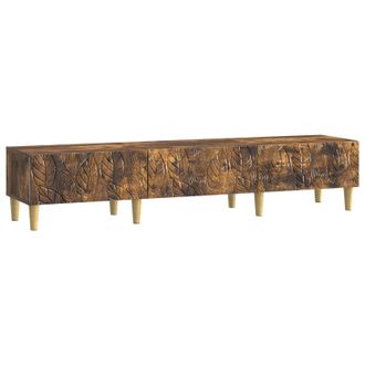 vidaXL Mueble De Tv 147 X 34,5 X 30 Cm Roble Ahumado Vidaxl