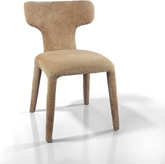 Oresteluchetta Set 2 sillas de tejido jaspeado arena 81x50x60 cm