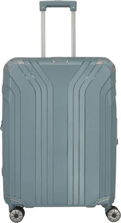 Travelite Koffer TRAVELITE Elvaa Trolley M 72 l, Damen, Gr. B/H/T: 47cm x 66cm x 26cm 72 l, blau (blaugrau), Kunststoff, Koffer Koffer