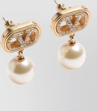 Valentino Garavani metal pearl earrings