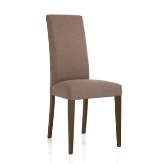 Oresteluchetta Set 2 sillas de tejido hidr&oacute;fugo beige, madera marr&oacute;n 100x46x45 cm