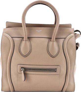 Celine Luggage Bag Grainy Leather Mini tote bag - Toni neutri