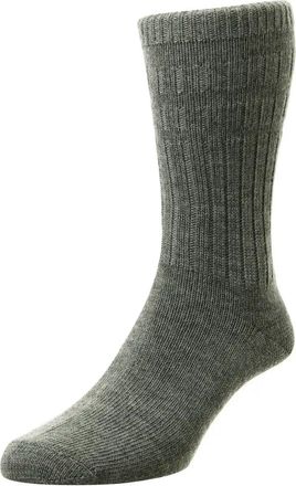 Hj Hall Mens Thermal Wool Softop Socks, Mid Grey, Size 6 to 11