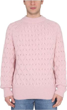 S&eacute;fr Alain Sweater - Heren - Ronde hals truien - Roze - S - Wol - Truien & Vesten