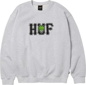 HUF Union Crewneck - Heren - Sweatshirts - Grijs - S - Katoen - Hoodies & sweatvesten
