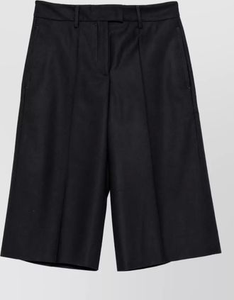 Incotex virgin wool pleated tailored shorts