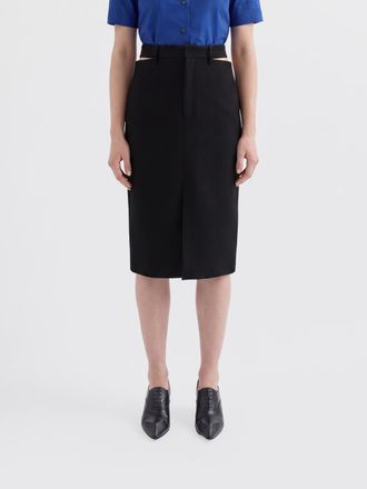 Jil Sander Gonna midi in lana vergine