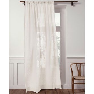 Solino Home Linen Sheer Curtain with Light Filtering Rod Pocket Curtain for Living Room, Bedroom in Ivory at Nordstrom, Size 3X-Large