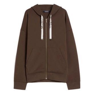Max Mara Zip-throughs, female, Brown, Size: L Zip-through Sweater
