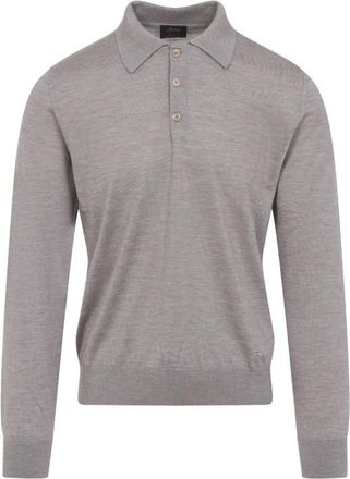 Brioni Beige Polo Collar Sweater