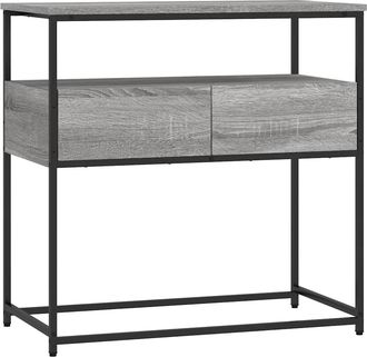 vidaXL Mesa Consola Madera De Ingenier&iacute;a Gris Sonoma 75x40x75 Cm Vidaxl