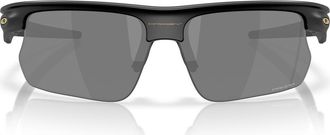 Oakley Bisphera 68mm Prizm Gradient Oversize Rectangular Sunglasses in Matte Black /Prizm Black at Nordstrom