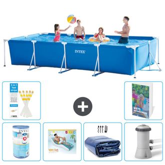 Intex Piscina Con Estructura Rectangular - 450x220x84 Cm - 7-piezas S173