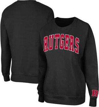 Colosseum Womens Colosseum Black Rutgers Scarlet Knights Campanile Pullover Sweatshirt at Nordstrom, Size Xx-Large