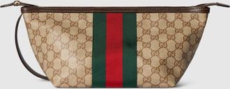 Gucci Small GG Toiletry Case With Web, Beige, Original GG Fabric