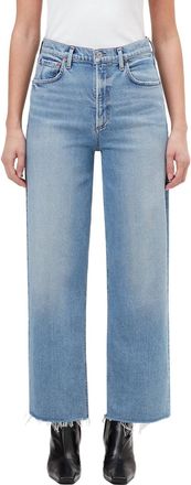 A Gold E Womens Ren Wide Leg Cut Hem Jeans In Forum