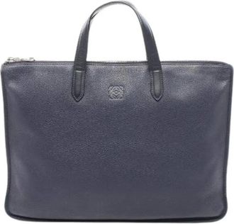 Loewe Cartella Pre-owned Anagram in pelle - - Pre-owned - Uomo - Blu - ONE SIZE