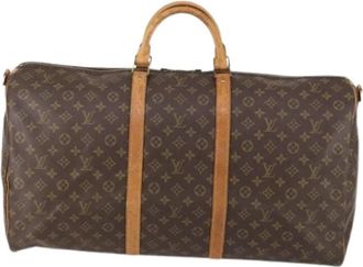 Louis Vuitton Pre-owned Canvas Weekendtas - unisex - Vintage Weekendtas - Bruin - ONE Size - Vintage