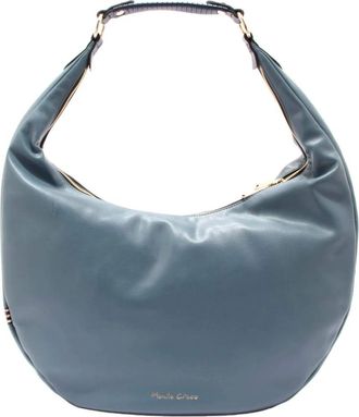 Manila Grace Tassen, Dames, Blauw, ONE Size, Hobo Medium Tas Avio Polyurethaan