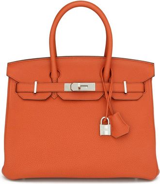 Herm&egrave;s Herm&egrave;s Birkin 30cm Terre Battue Orange Togo Leather with Palladium Hardware